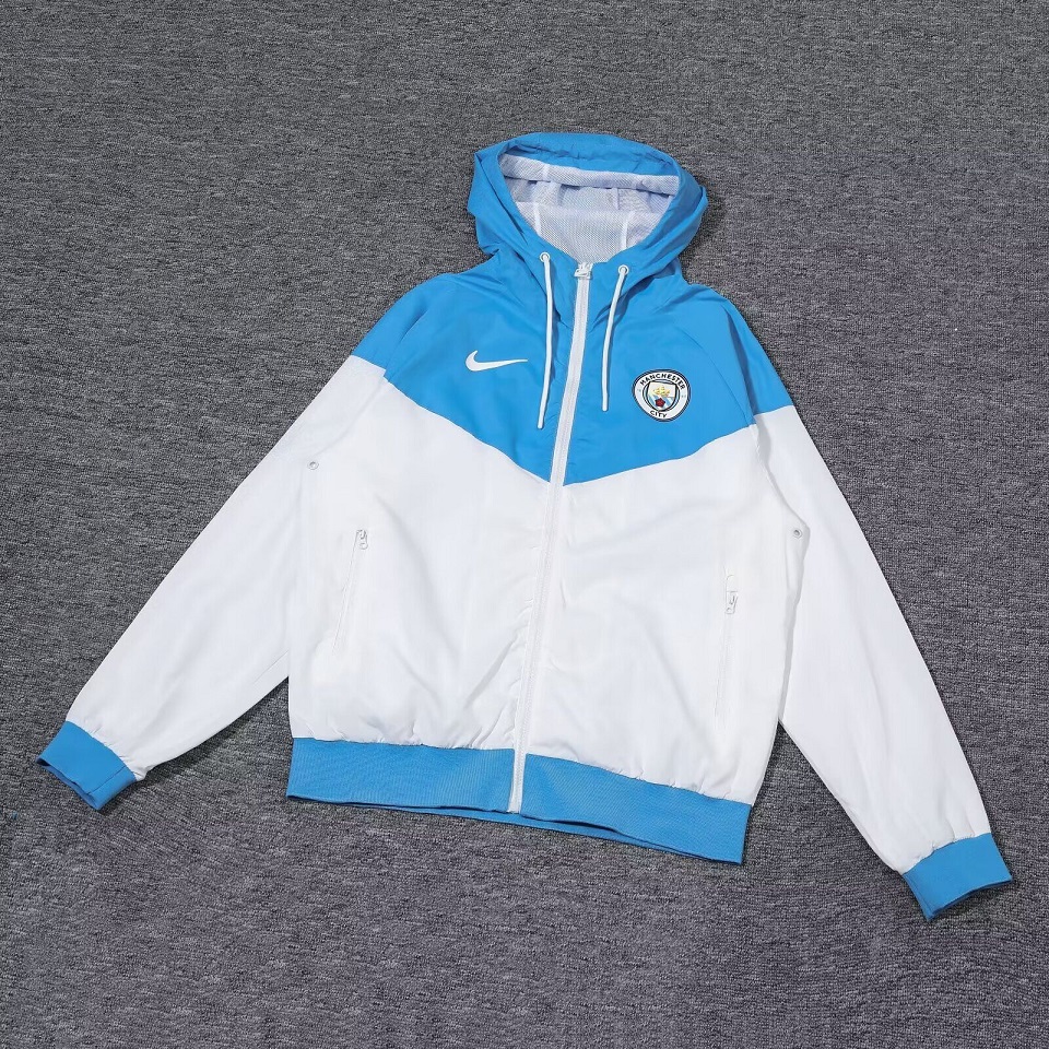 AAA Quality Manchester City 24/25 Wind Coat - Blue/White
